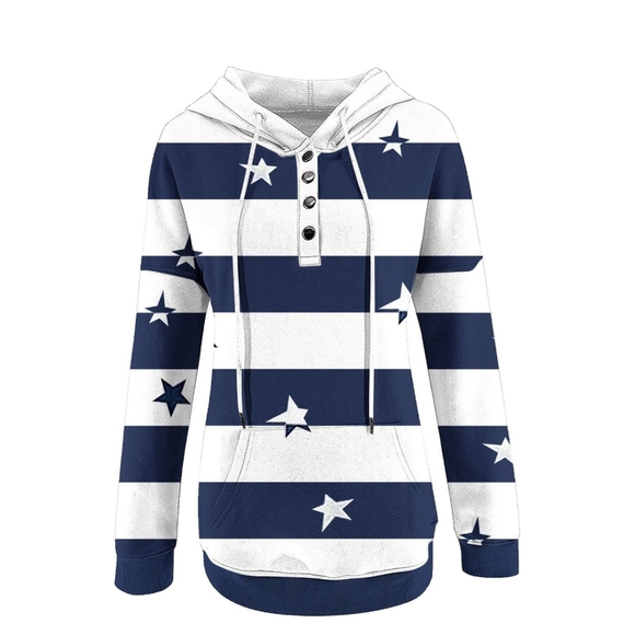 Stars and Stripes Lightweight Hoodie - Picture 3 of 5